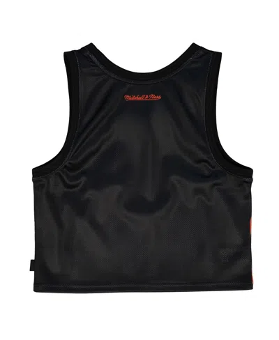 Mitchell & Ness Women's Black New York Knicks Hardwood Classics Big Face 4.0 Cropped Tank Top