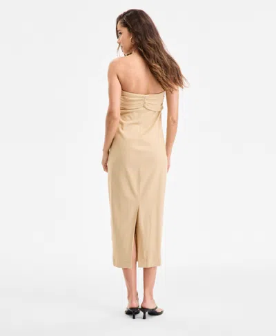Bar Iii Women's Tie-front Midi Dress, Exclusively At Macy's