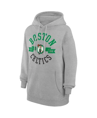 G-iii 4her By Carl Banks Women's Heather Gray Boston Celtics City Pullover Hoodie