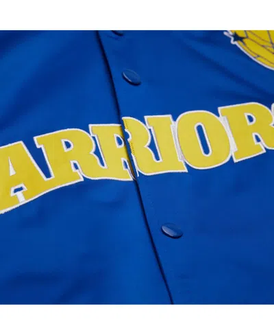 Mitchell & Ness Men's And Women's Royal Golden State Warriors Vintage Team Origins Satin Full-snap Jacket In Blue