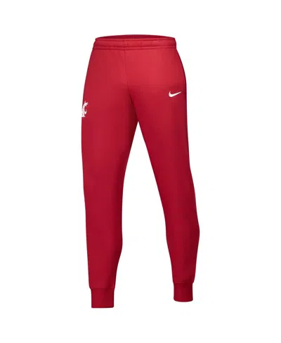 Nike Men's Crimson Washington State Cougars Club Fleece Pants In Red
