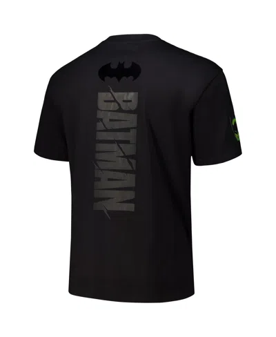Freeze Max Men's Black Batman Comics Batmobile Loose Fit T-shirt