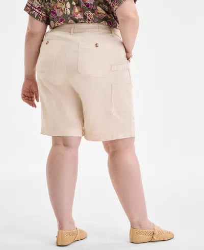 Democracy Trendy Plus Size Absolution Skyrise Utility Bermuda Shorts