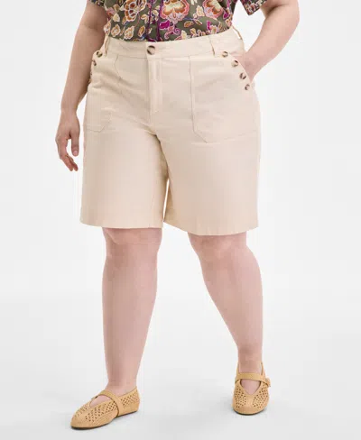 Democracy Trendy Plus Size Absolution Skyrise Utility Bermuda Shorts