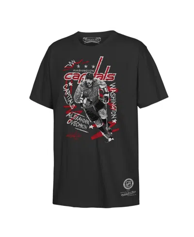 Mitchell & Ness Youth  Alexander Ovechkin Black Washington Capitals Chalked Up T-shirt In Black