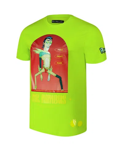 Freeze Max Men's Neon Green Rick And Morty Mr. Nimbus T-shirt