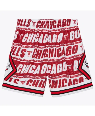 Mitchell & Ness Men's Red Chicago Bulls 1996/97 Hardwood Classics Teamwrap Swingman Shorts