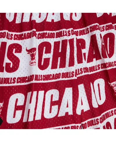 Mitchell & Ness Men's Red Chicago Bulls 1996/97 Hardwood Classics Teamwrap Swingman Shorts