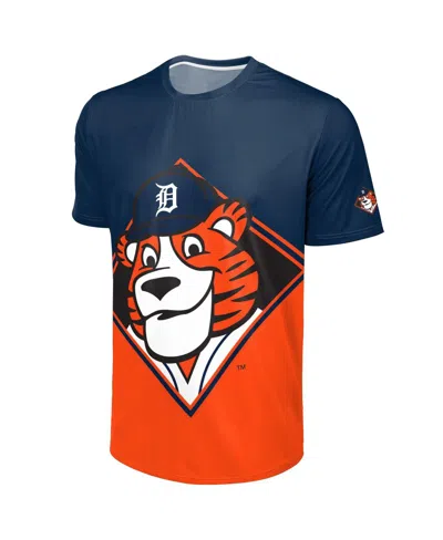 Foco Men's Navy/orange Detroit Tigers Big Logo Mascot T-shirt In Blue