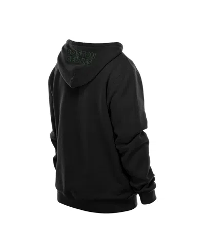 New Era Men's Black Boston Celtics Tonal Color Pop Premium Pullover Hoodie In Black