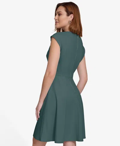 Calvin Klein Women's Short-sleeve A-line Dress In Green