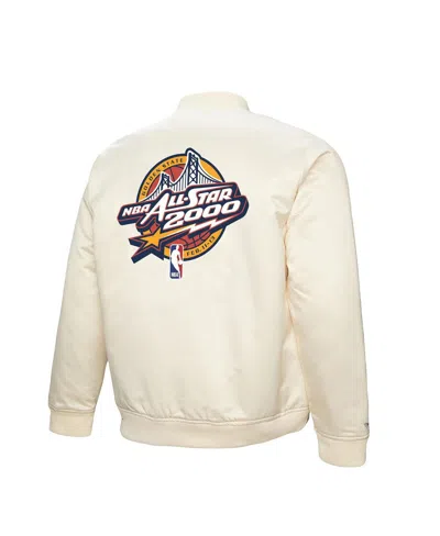 Mitchell & Ness Men's Cream 2000 Nba All-star Game Full-zip Satin Jacket In White
