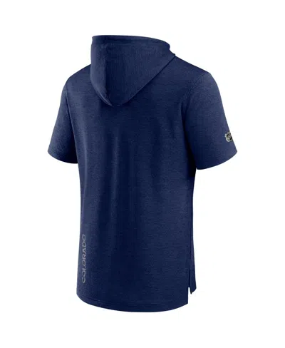 Fanatics Men's Heather Navy Colorado Avalanche Authentic Pro Pullover Hoodie In Blue