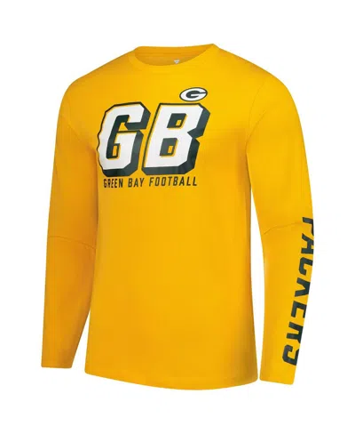 Fanatics Men's Gold Green Bay Packers Long Sleeve T-shirt In Yellow