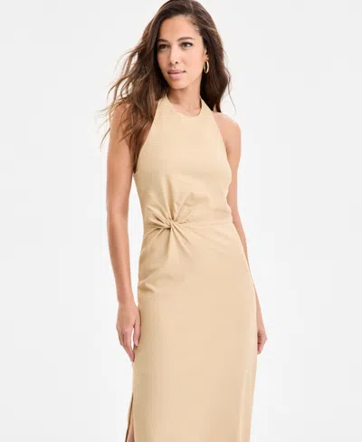 Bar Iii Women's Twist-front Midi Dress, Exclusively At Macy's