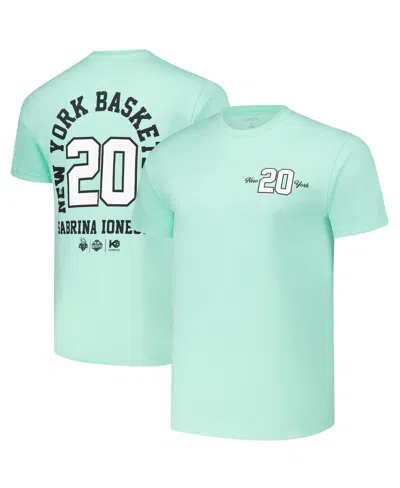 Kür8ted Men's And Women's Sabrina Ionescu Mint New York Liberty Player Id Arch T-shirt