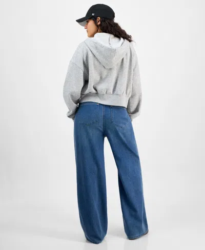 Vanilla Star Juniors' Drawstring Wide-leg Jeans