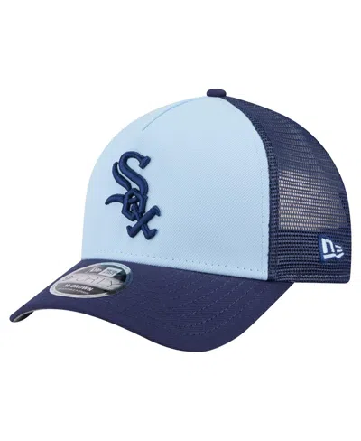 New Era Men's Light Blue/navy Chicago White Sox 2-tone Color Pack 9forty M-crown A-frame Adjustable Hat