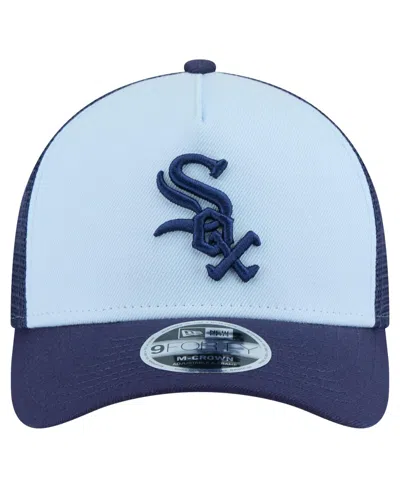 New Era Men's Light Blue/navy Chicago White Sox 2-tone Color Pack 9forty M-crown A-frame Adjustable Hat