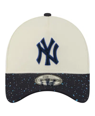 New Era Men's Cream New York Yankees Speckle A-frame 9forty Adjustable Hat