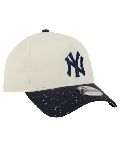 New Era Men's Cream New York Yankees Speckle A-frame 9forty Adjustable Hat