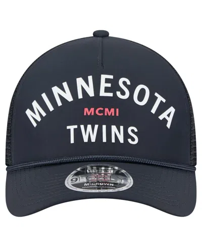 New Era Men's Navy Minnesota Twins Minimalist 9forty A-frame Adjustable Hat