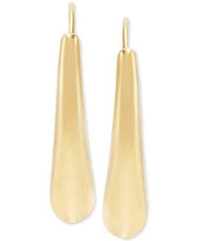 Macy's Polished Graduated Swoop Shape Bar Drop Earrings In 14k Gold