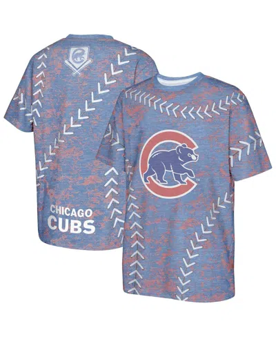 Outerstuff Big Boys And Girls Royal Chicago Cubs Slide Score Bold T-shirt In Multi
