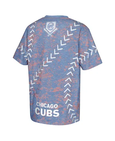 Outerstuff Big Boys And Girls Royal Chicago Cubs Slide Score Bold T-shirt In Multi