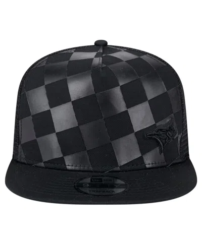 New Era Men's Black Toronto Blue Jays Score Check 9fifty A-frame Trucker Snapback Hat