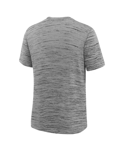 Nike Big Boys And Girls Heather Charcoal Houston Texans Sideline Velocity Performance T-shirt In Gray
