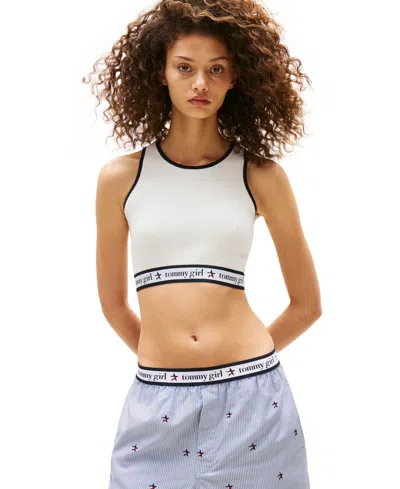 Tommy Jeans Tommy Girl Women's Cropped Knitted Tank Top