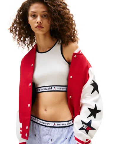 Tommy Jeans Tommy Girl Women's Cropped Knitted Tank Top