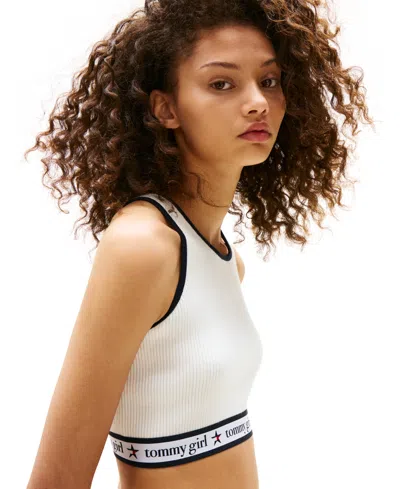Tommy Jeans Tommy Girl Women's Cropped Knitted Tank Top