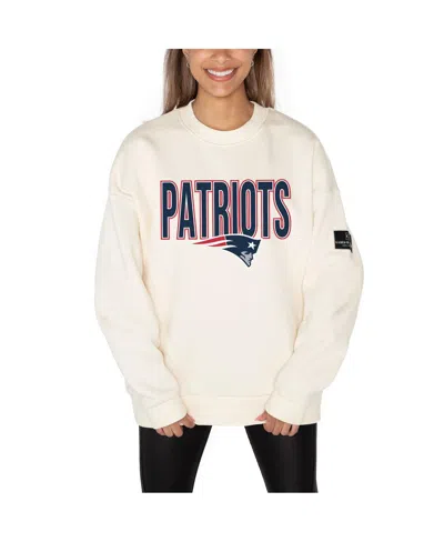Gameday Couture Women's Cream New England Patriots Premium Fleece Drop Shoulder Pullover Sweatshirt