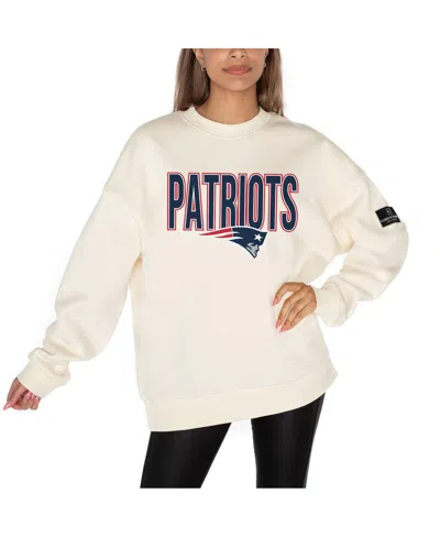 Gameday Couture Women's Cream New England Patriots Premium Fleece Drop Shoulder Pullover Sweatshirt