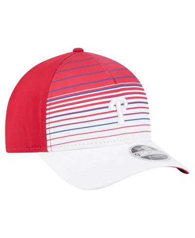 New Era Men's Red Philadelphia Phillies Gradient 9forty M-crown Adjustable Hat