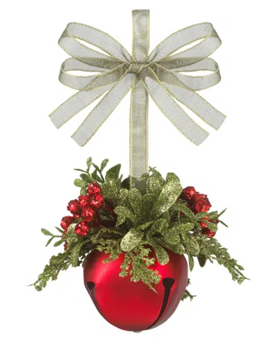 Ganz Kissing Krystals Mistletoe Sleigh Bell Red