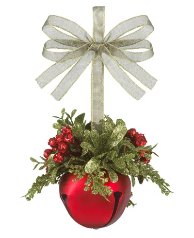 Ganz Kissing Krystals Mistletoe Sleigh Bell Red