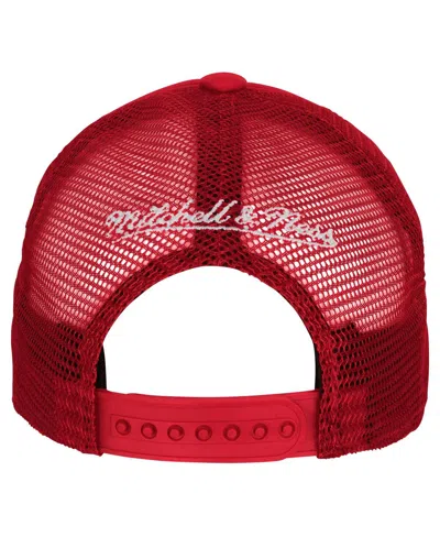 Mitchell & Ness Big Boy's And Girl's Red Philadelphia 76ers Core Evergreen Trucker Adjustable Hat In Red