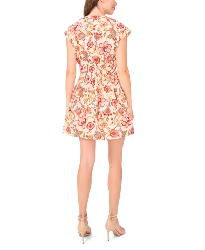 Cece Women's Cotton Short-sleeve V-neck Dress