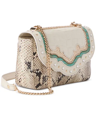 Brahmin Rosa Cloud Dancer Dubois Small Leather Crossbody In Multi