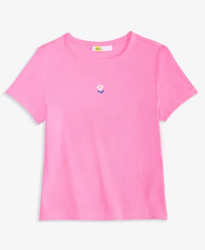 Epic Threads Little & Big Girls Floral Embroidery Rib T-shirt, Exclusively At Macy's