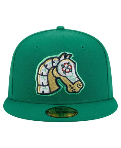 New Era Men's Green Charlotte Knights Copa De La Diversion 59fifty Fitted Hat