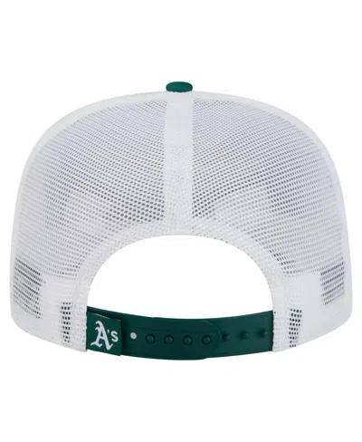 New Era Men's Green Athletics 9fifty A-frame Trucker Snapback Hat