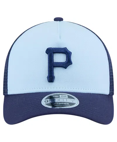 New Era Men's Light Blue/navy Pittsburgh Pirates 2-tone Color Pack 9forty M-crown A-frame Adjustable Hat