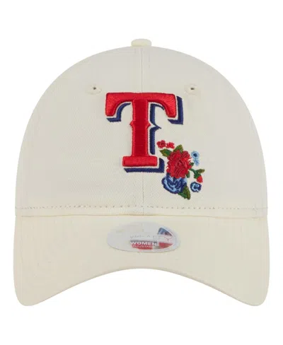 New Era Women's Cream Texas Rangers Floral 9twenty Adjustable Hat