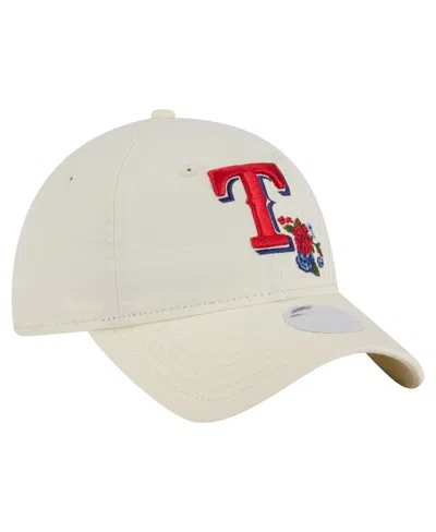New Era Women's Cream Texas Rangers Floral 9twenty Adjustable Hat