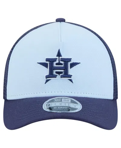New Era Men's Light Blue/navy Houston Astros 2-tone Color Pack 9forty M-crown A-frame Adjustable Hat