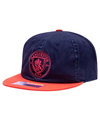 Fan Ink Men's Navy/red Manchester City Wander Snapback Hat